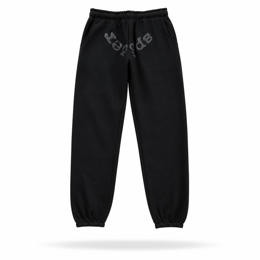 Sp5der OG Web Studded Sweatpants 'Black' & Matching