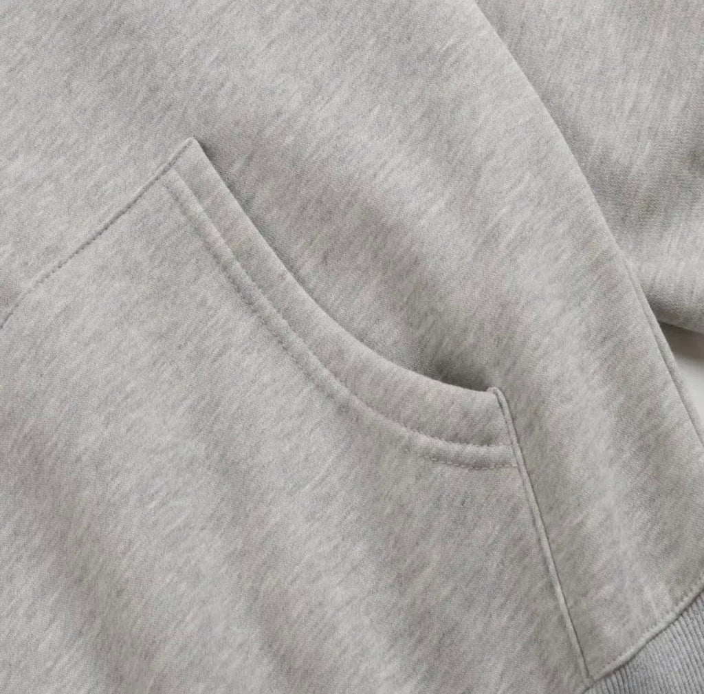 Essential Hoodie Minimal 3 Bars Grey (Oversized Fit)