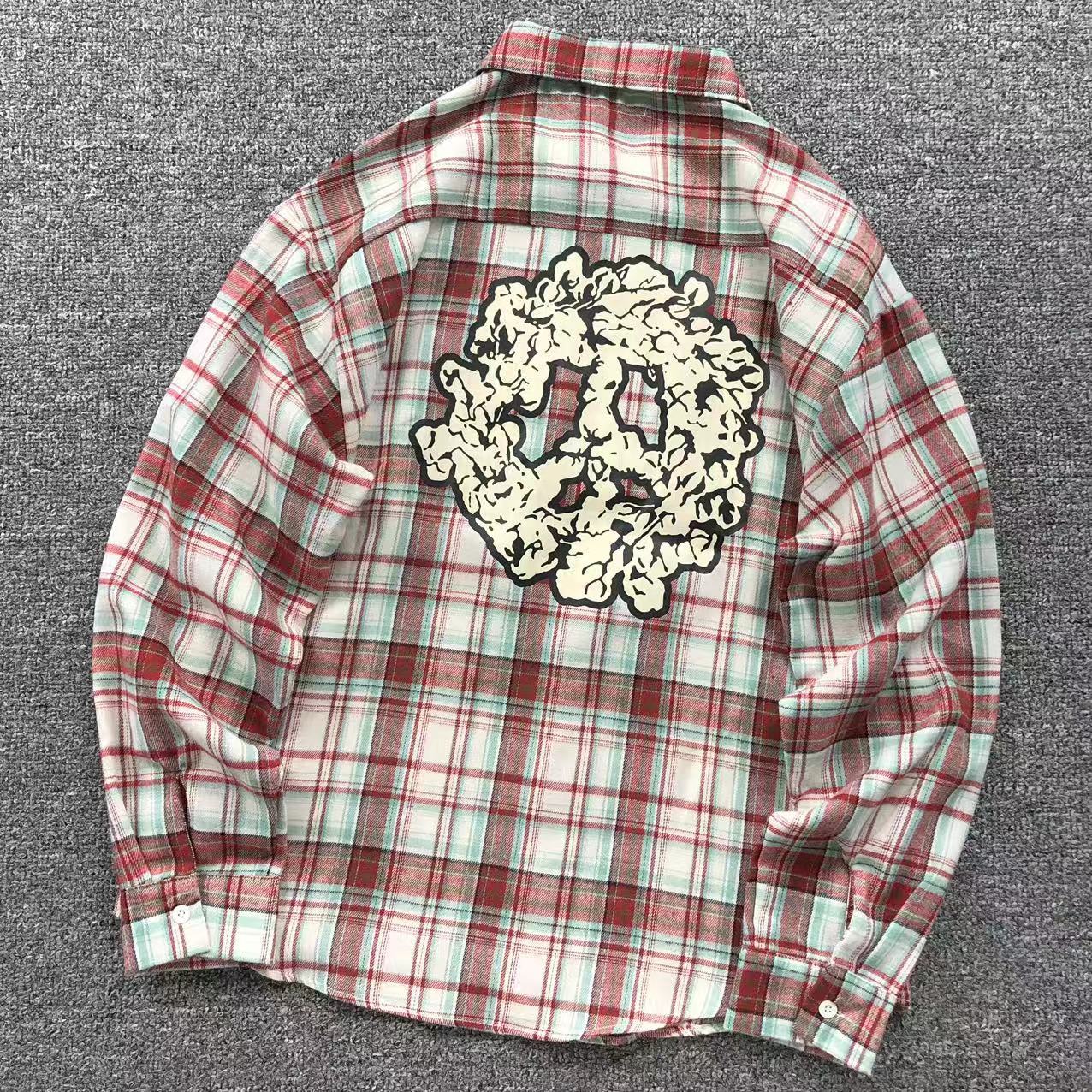 Denim Tears Cotton Wreath Pajama Shirt Red Plaid