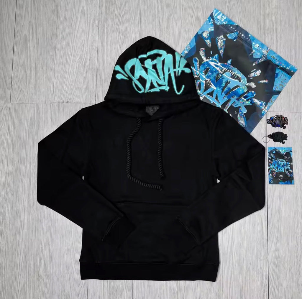 Syna Ocean Hoodie – Negro / Azul