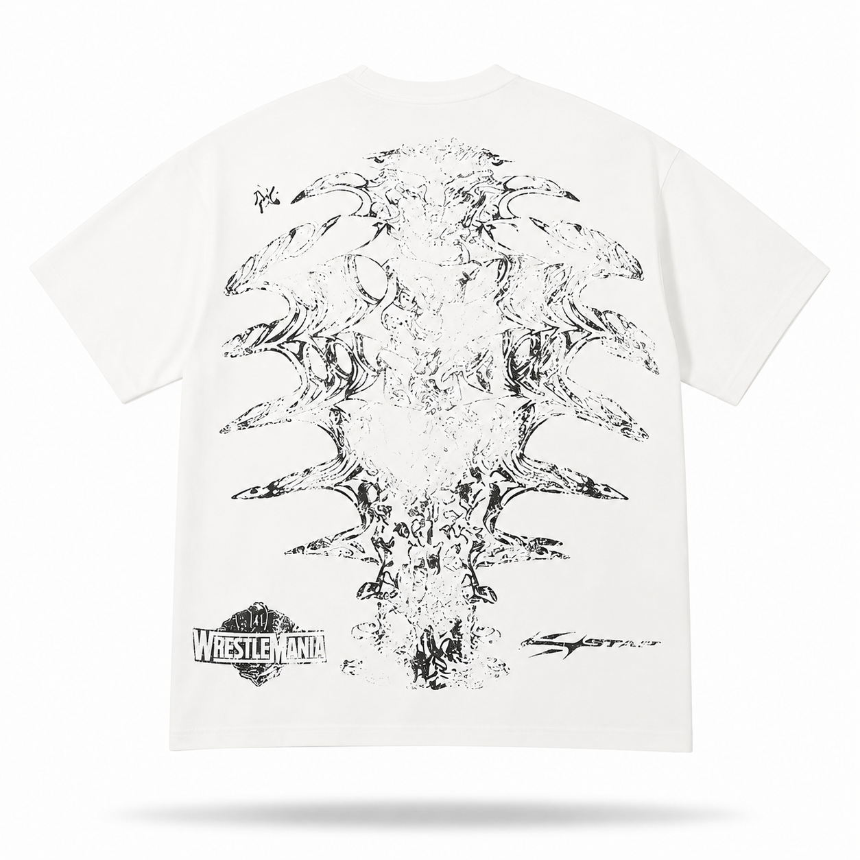 Hellstar Lucha Mask Grid T-Shirt – White