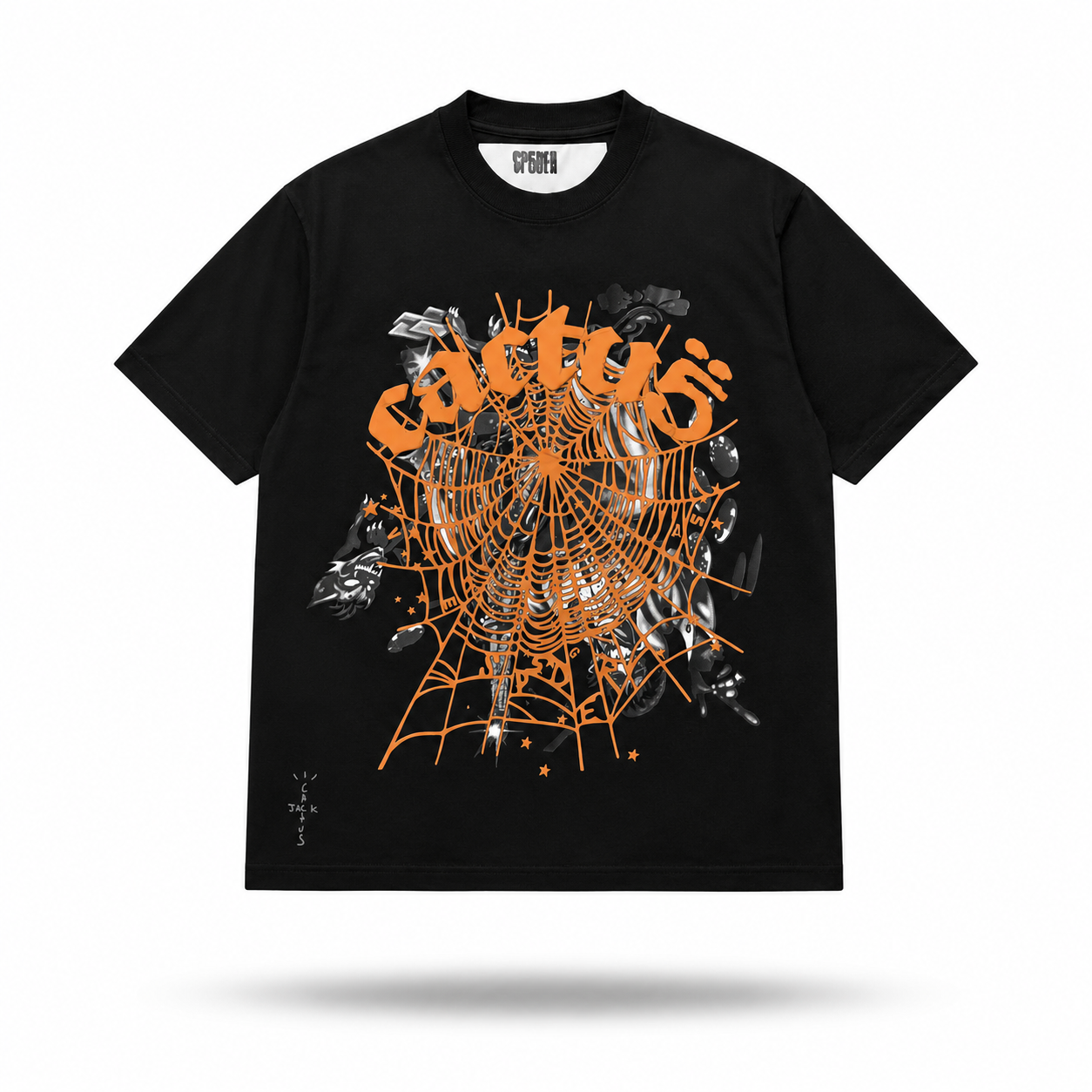 Travis Scott Cactus Jack x Sp5der "Utopia" Twin Towers Tee (Black)