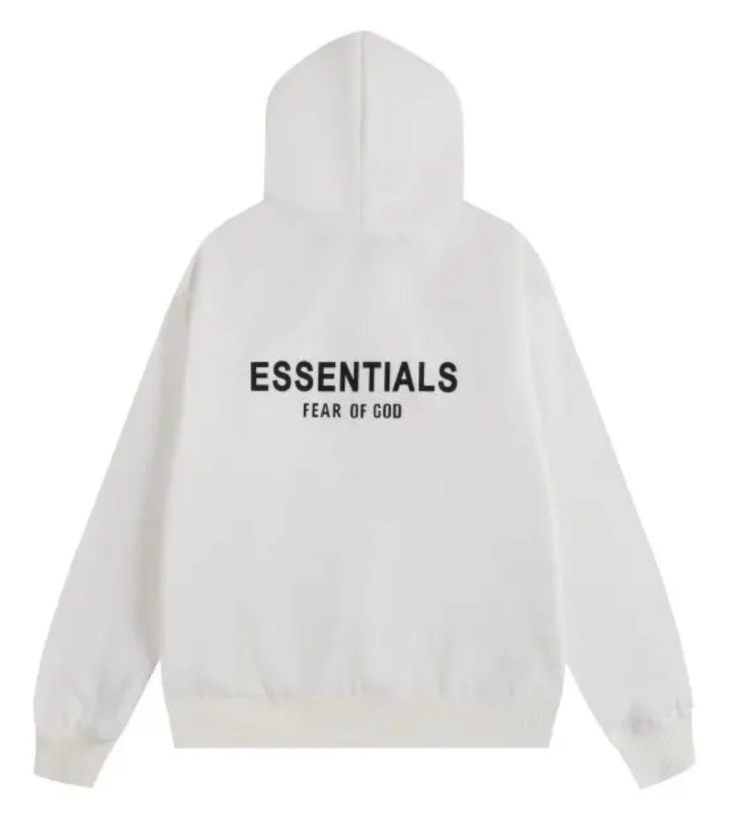 Hoodie Essentials Light Grey Classic Logo
