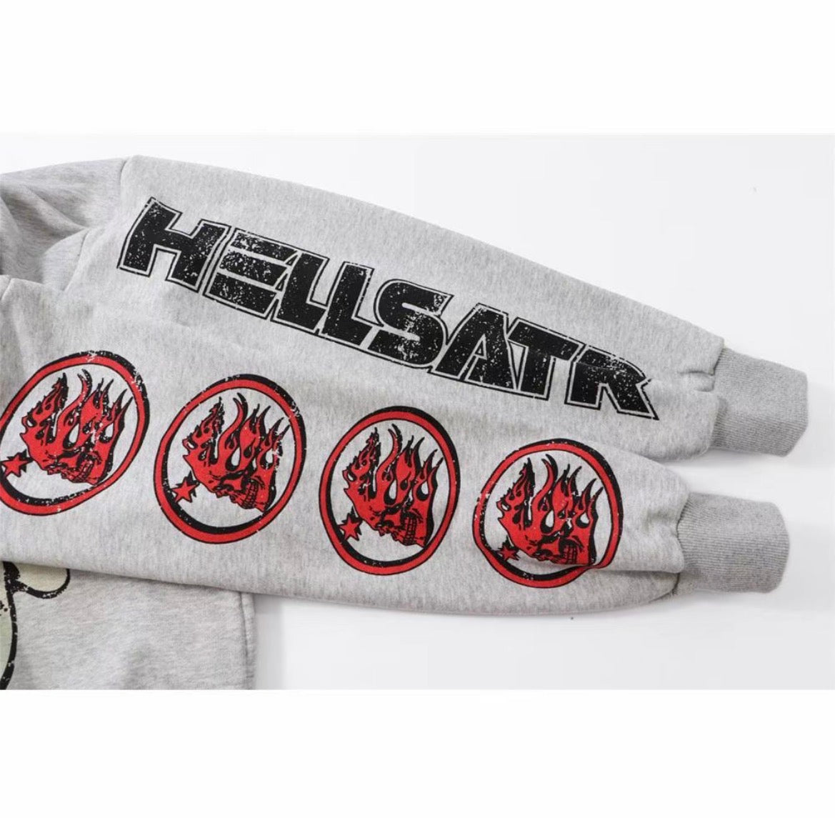 Hellstar 1996 Flame Hoodie – Grey