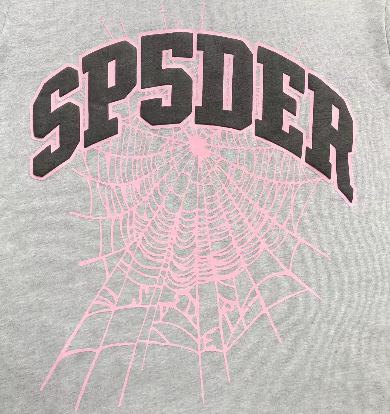 Sp5der Web Crewneck (Heather Grey/Pink)⁠