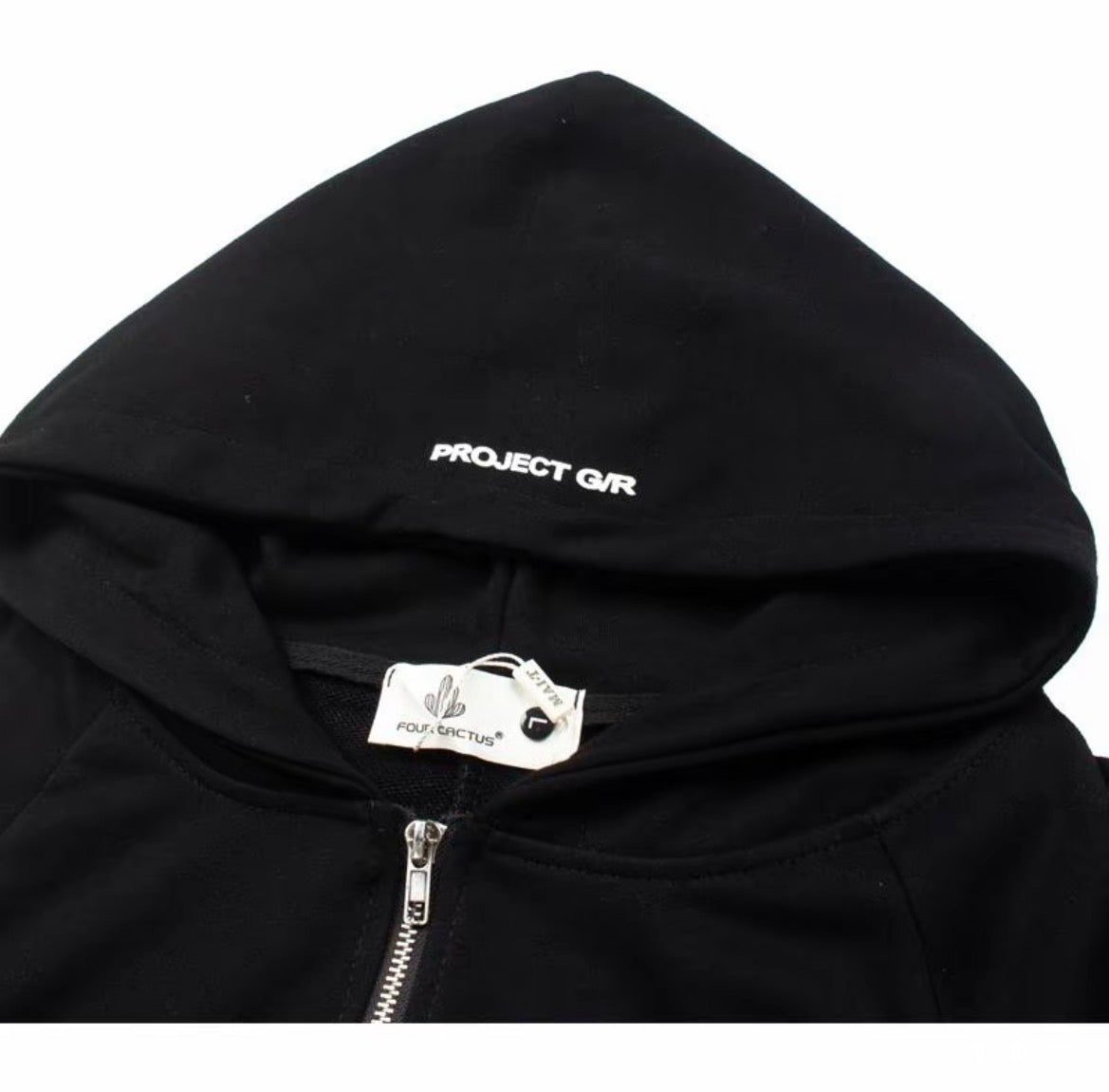 Graliz Vibe Zip Hoodie – Black
