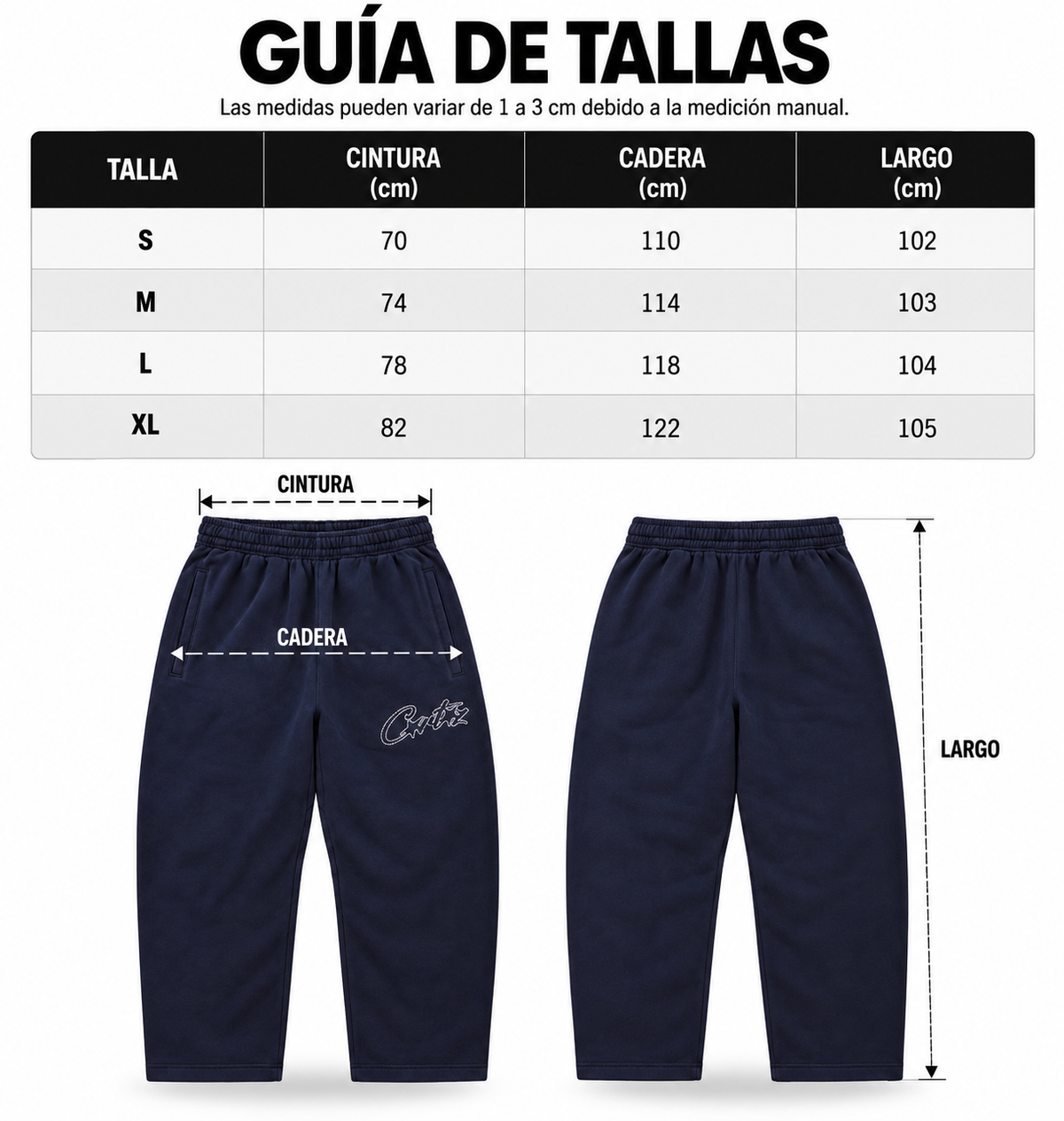 Pantalón Corteiz Thick Stitch Allstarz