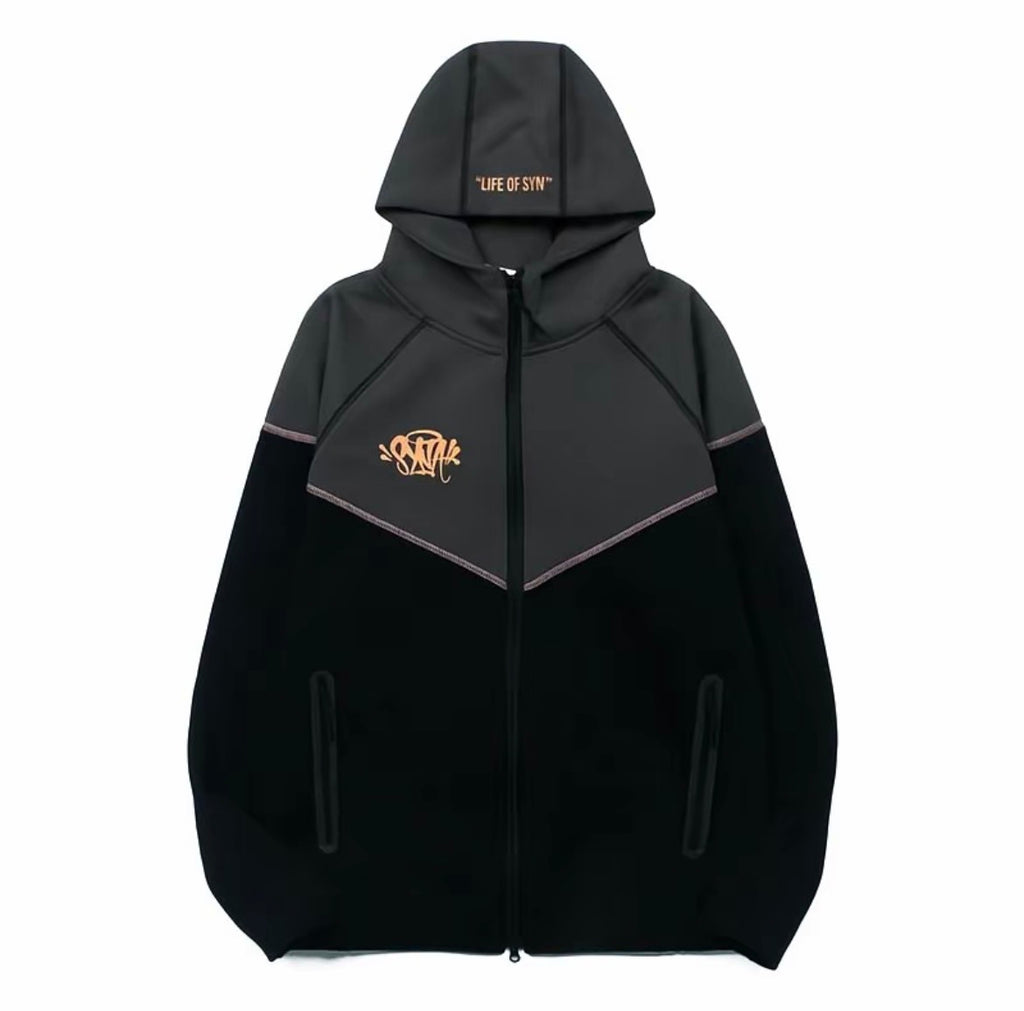 Syna x Central Cee Zip hoddie – Black