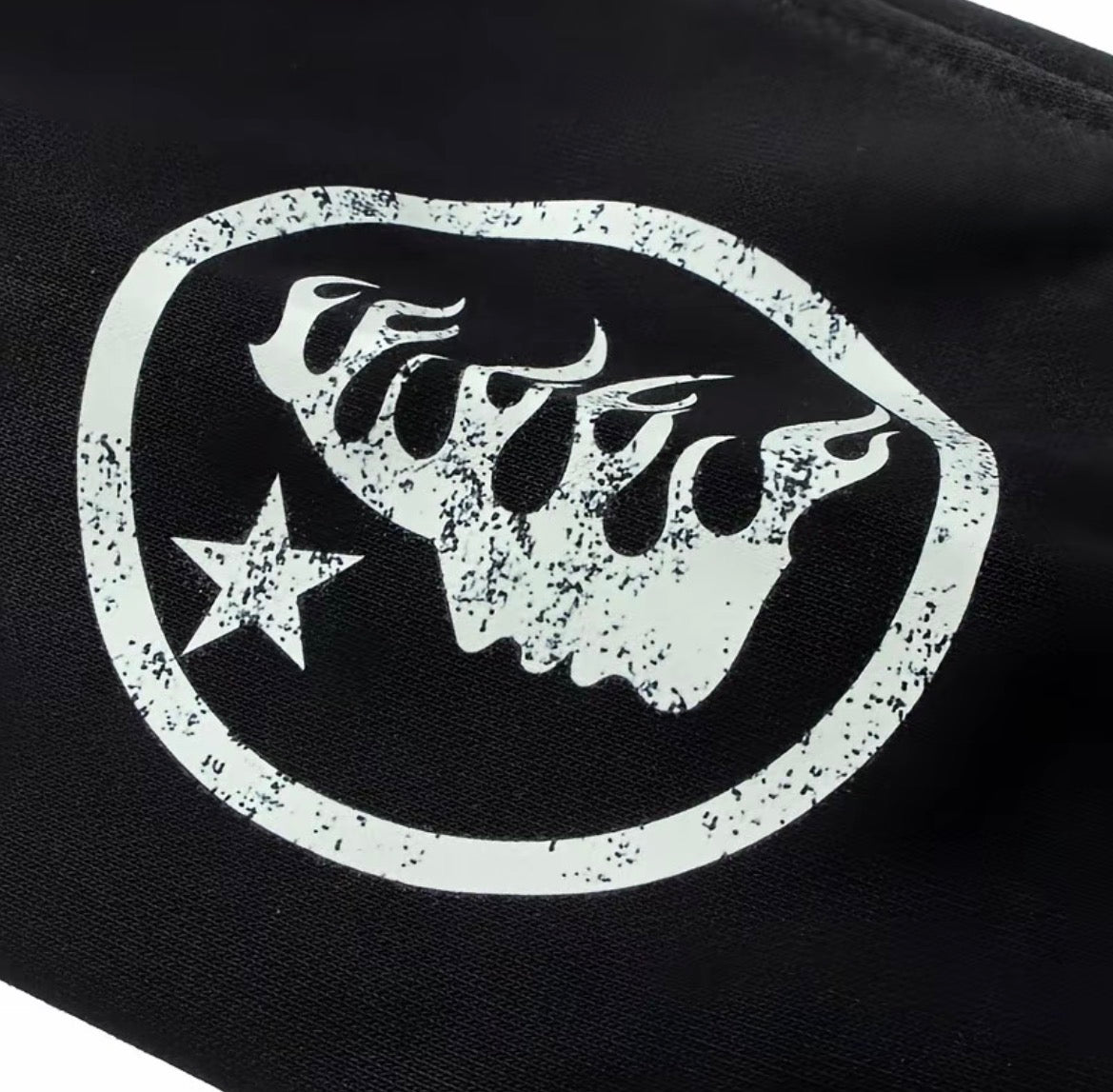 Hellstar Classic Star Logo Oversized Hoodie — Vintage Black