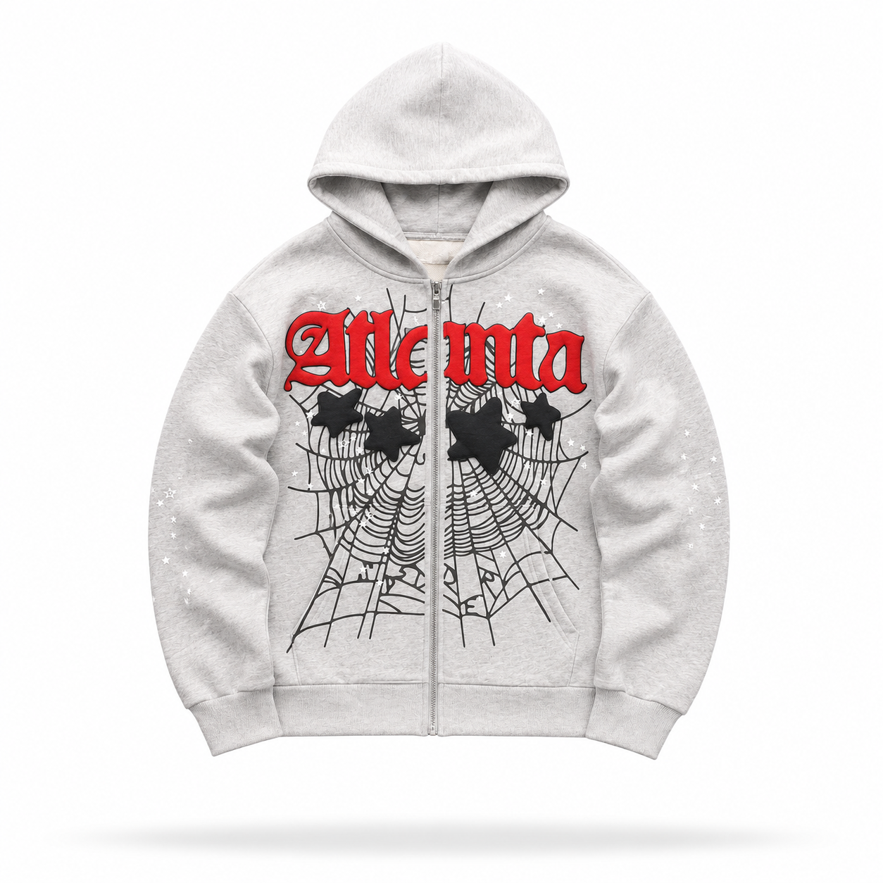 Sp5der Atlanta Full Hoodie Grey