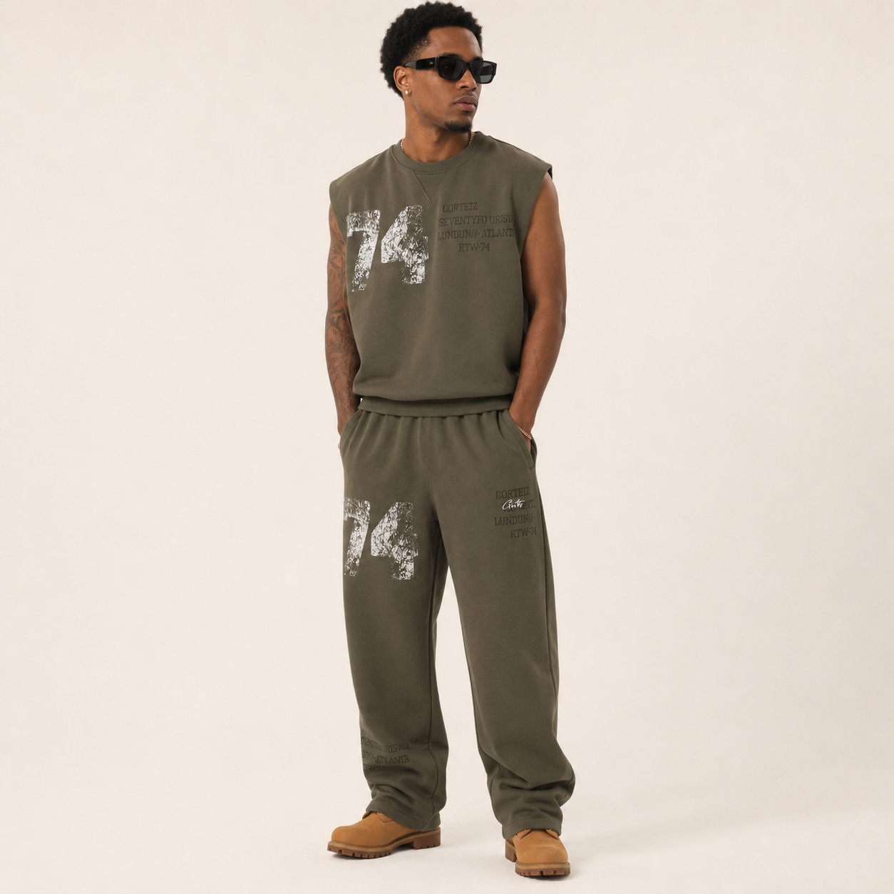 Set Corteiz RTW-74 Sweat Vest