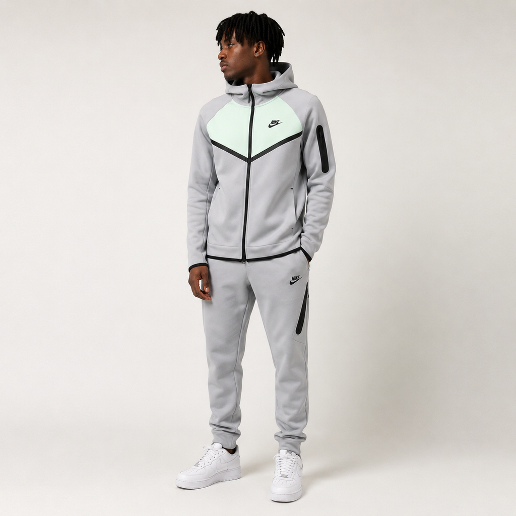 Nike Tech Fleece “Light Grey/Mint”
