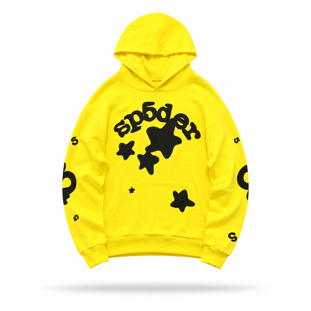 Sp5der Beluga Hoodie Yellow / Onyx