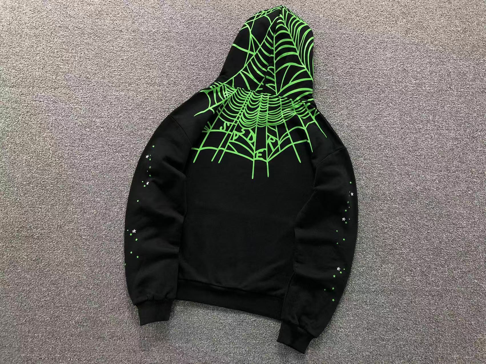 Sp5der Star OG Web V2 Hoodie 'Slime Green'