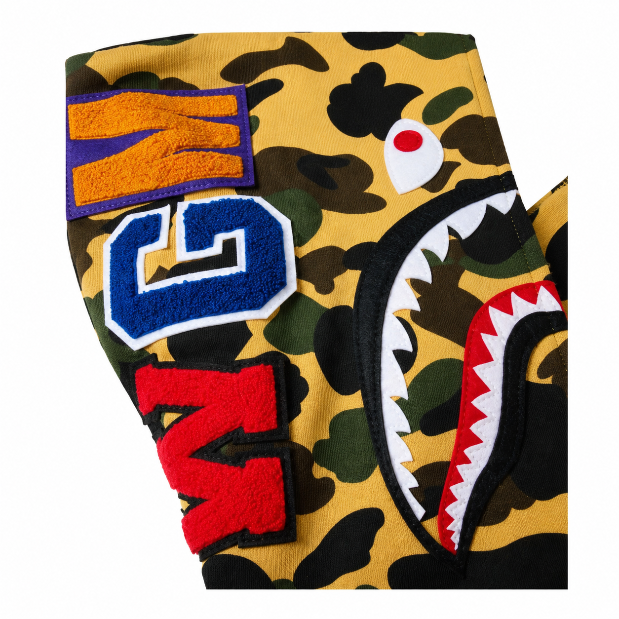 Sudadera BAPE Shark Split Camo Amarillo