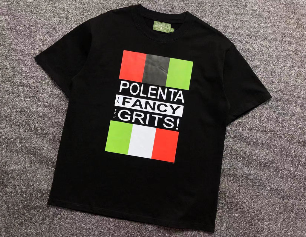Denim Tears Polenta Is Fancy For Grits Tee White / Black