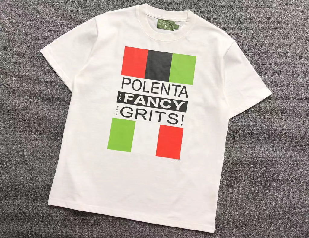 Denim Tears Polenta Is Fancy For Grits Tee White / Black