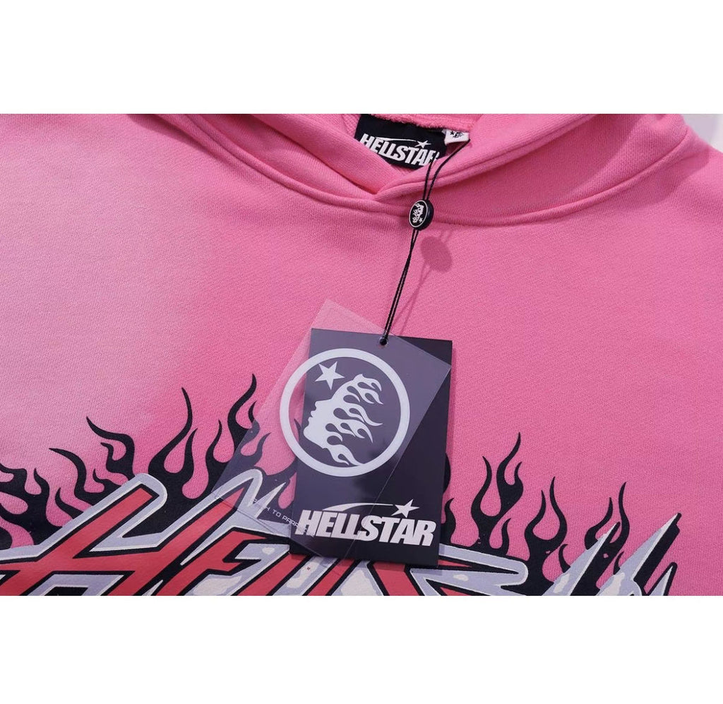 Hellstar Pink Graphic Hoodie