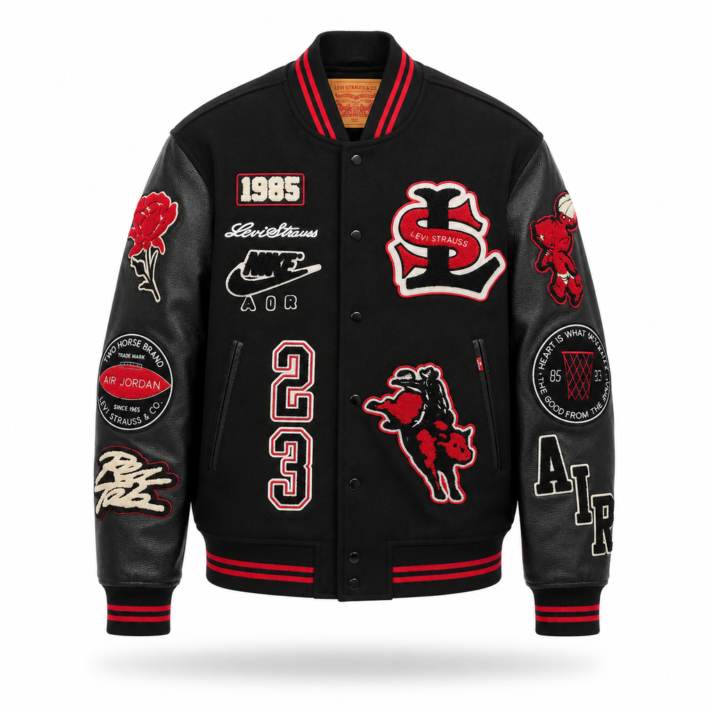 Chaqueta Nike Jordan x Levi's Varsity Negra