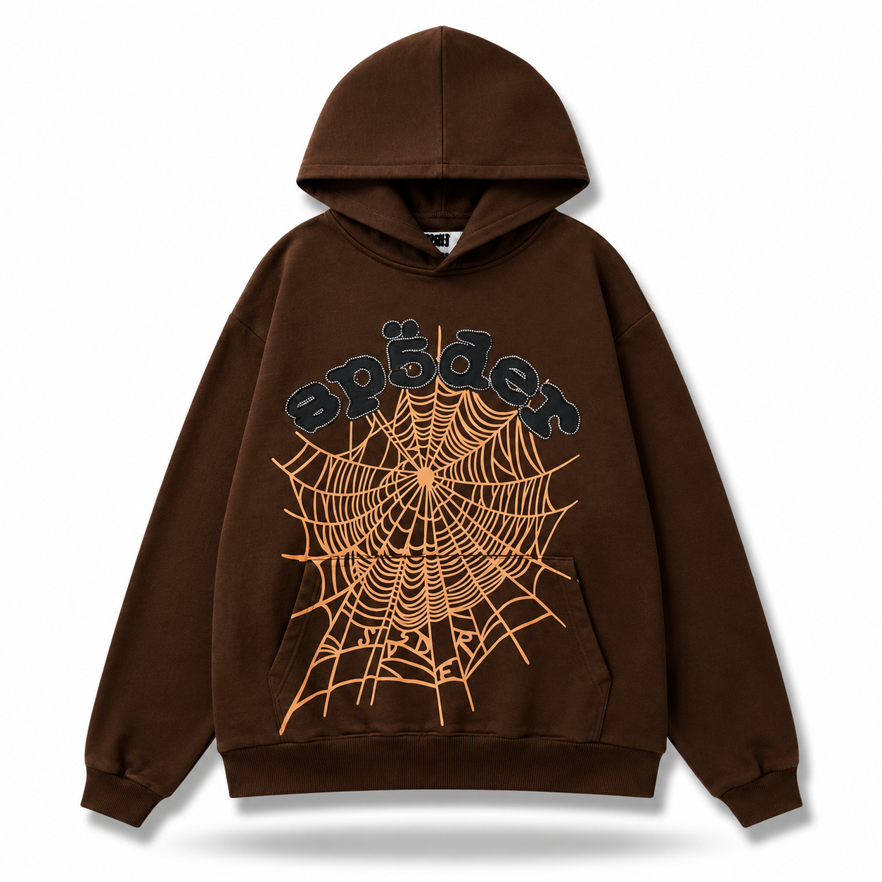 Sp5der Worldwide "Web" Hoodie / Earth Brown