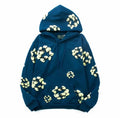 Cotton Bloom Hoodie – Blue