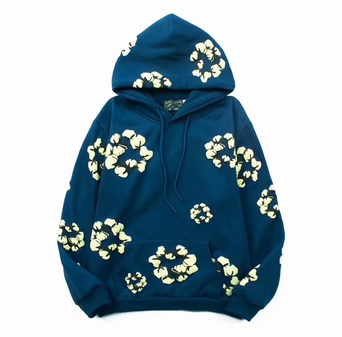 Cotton Bloom Hoodie – Blue