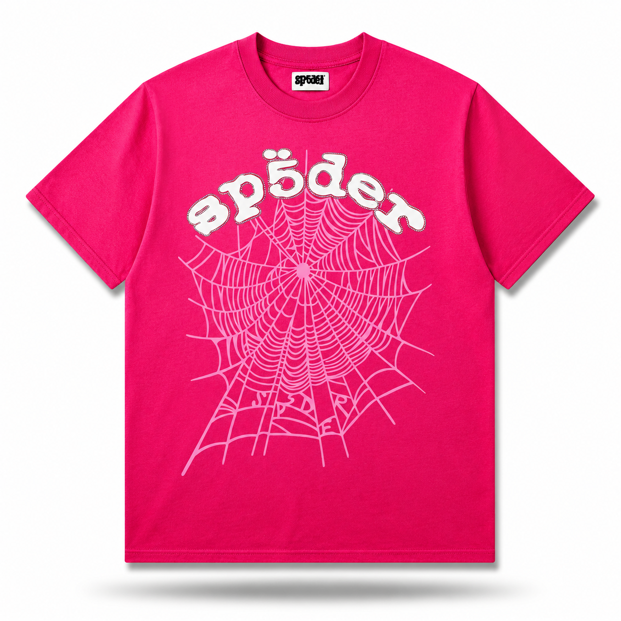 Sp5der Worldwide "Web" Tee / Fuchsia Pink