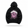 Sp5der Worldwide Web Hoodie Black / Pink