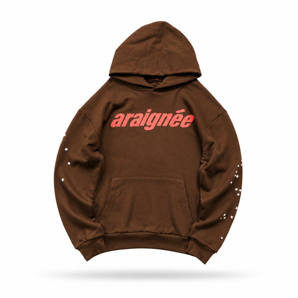Sp5der "Araignée" Hoodie (Brown/Pink)⁠