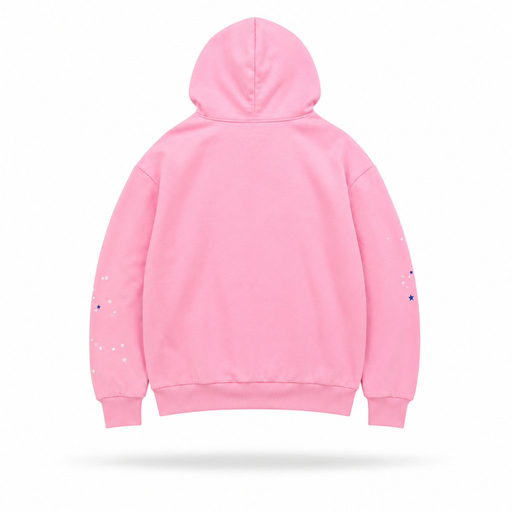 Sp5der P*nk Hoodie (Pink/White Web)