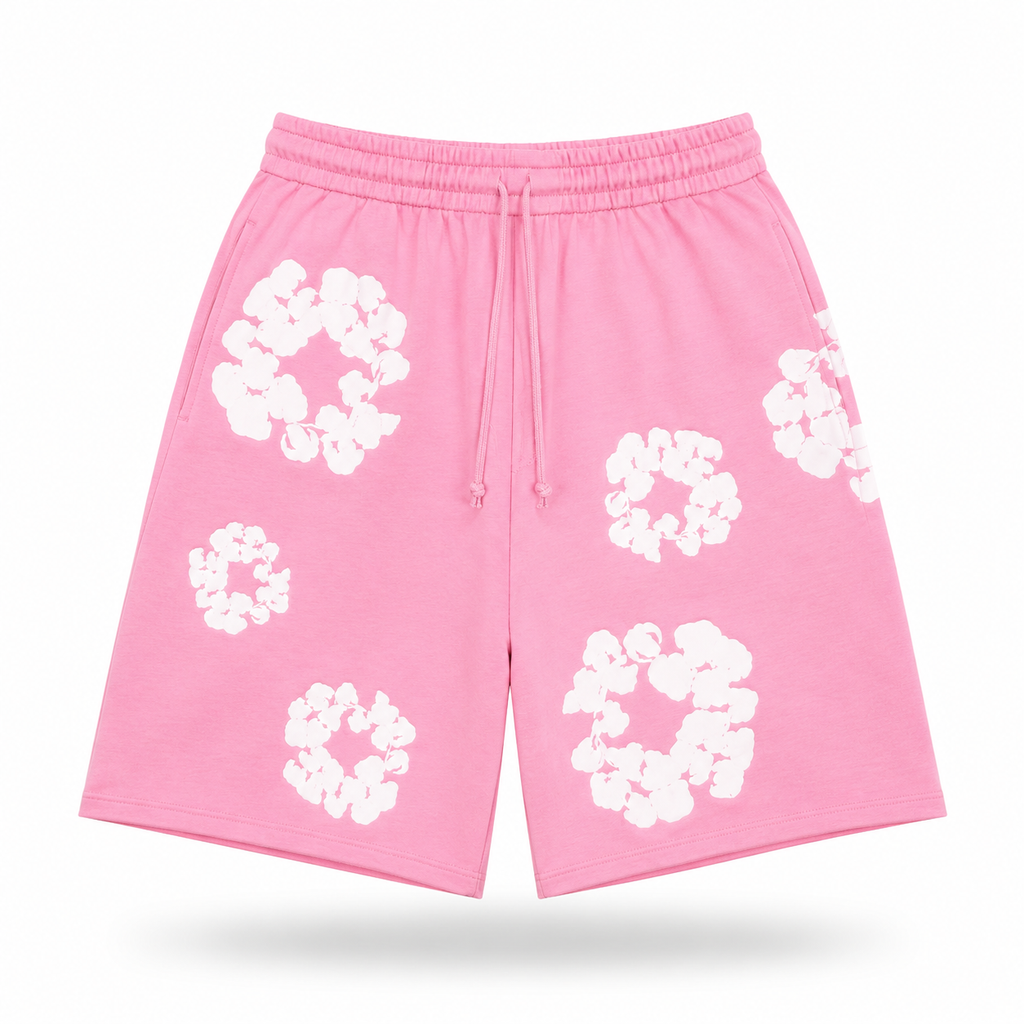 Short Denim Tears Wreath Rosa