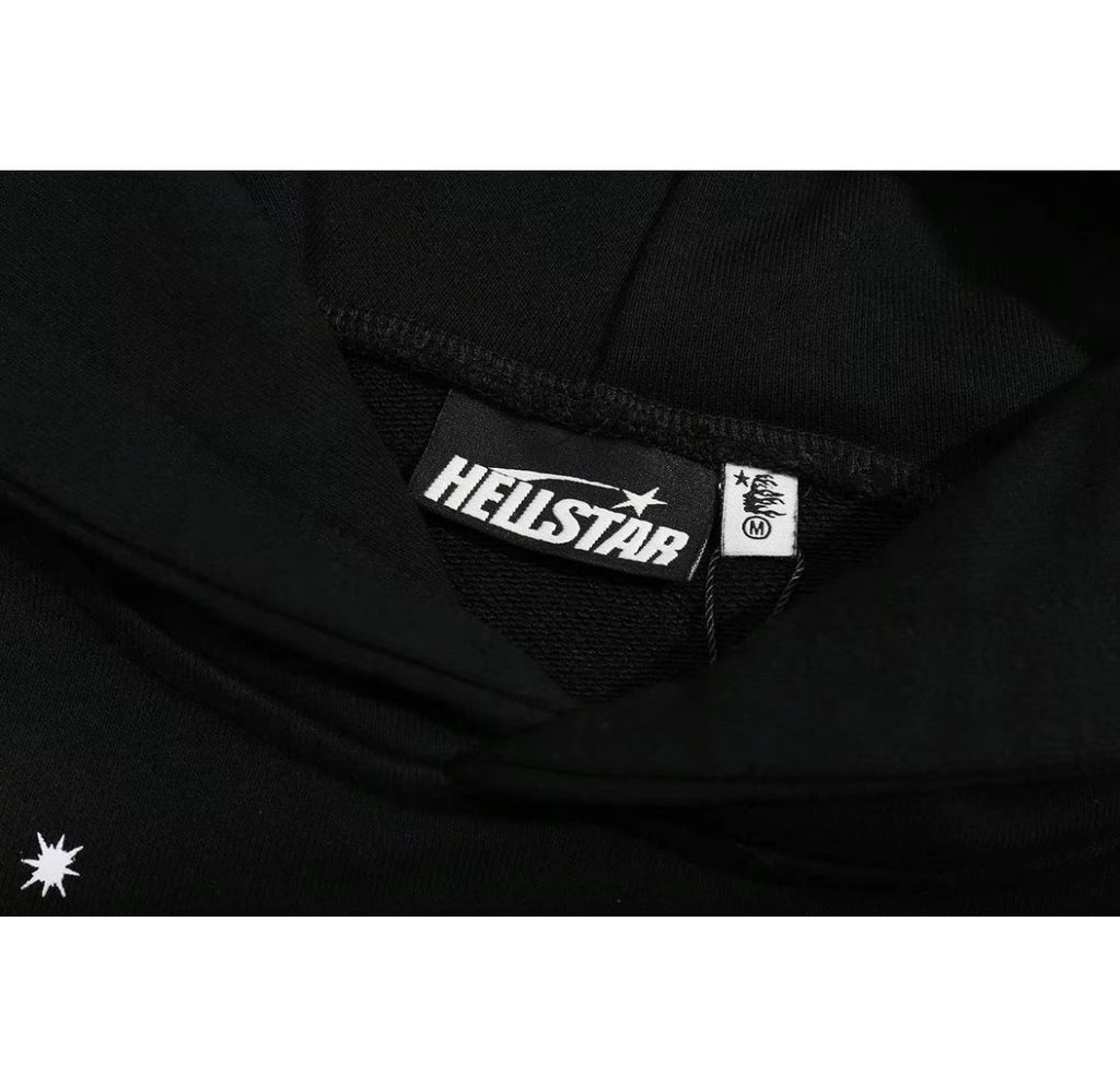 Hellstar “Stars” Graphic Hoodie – Black