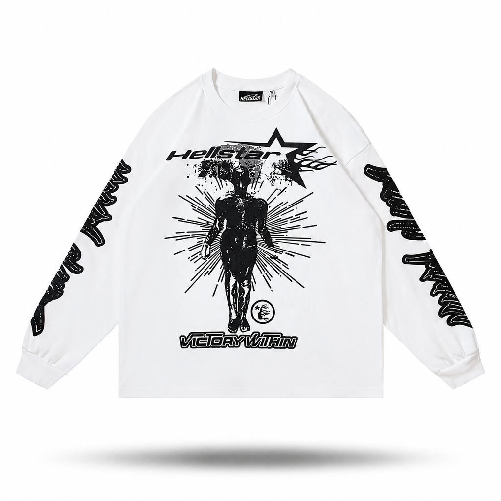 Hellstar "Victory Within" Vintage Long Sleeve — White