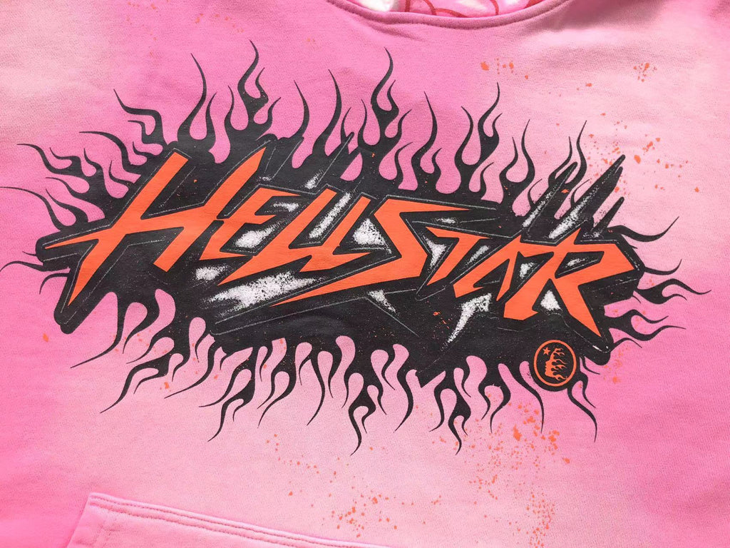 Hellstar Brain Fade Hoodie Pink