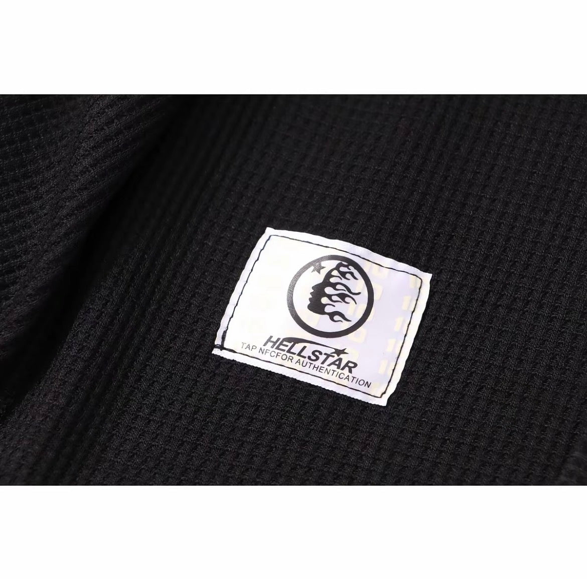 Hellstar Classic Logo Waffle Knit Tee — Black