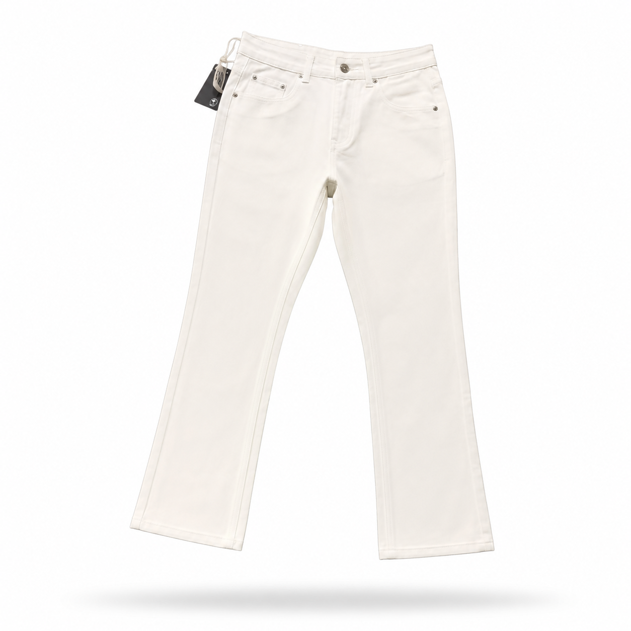 Chrome Hearts Cross Patch Flared Denim Jeans – White