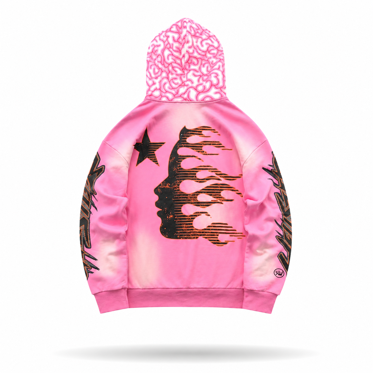 Hellstar Brain Fade Hoodie Pink