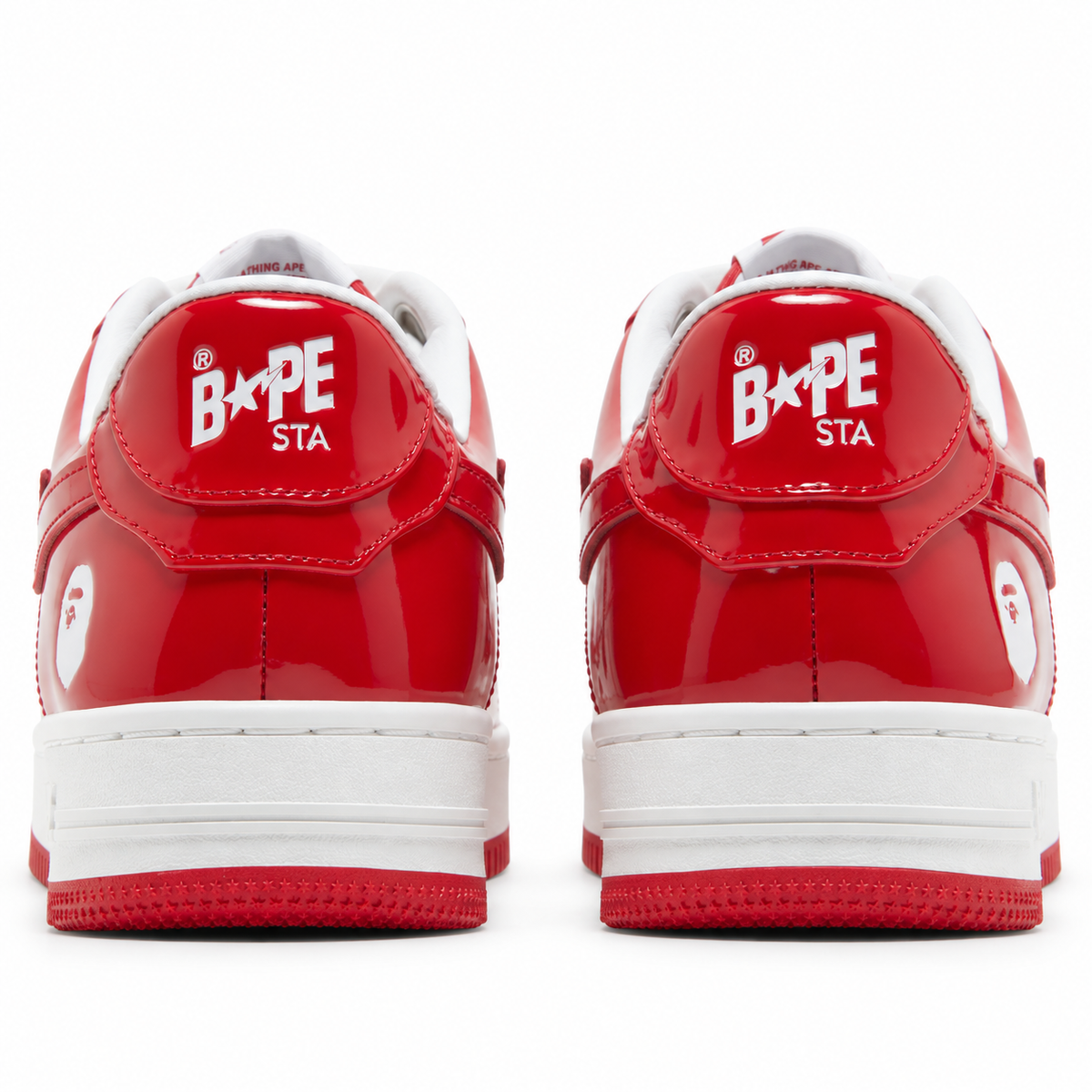 Sneaker BAPE APE Sta Charol Blanco Rojo