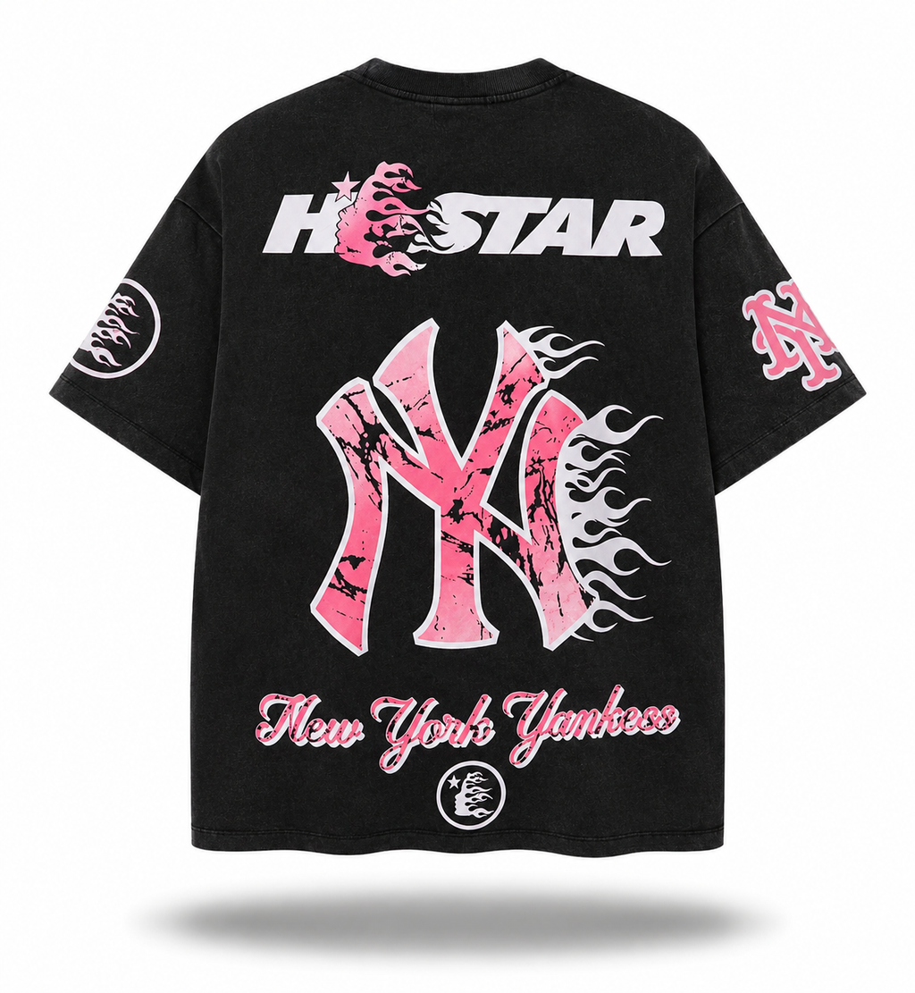 Hellstar Sports No. 99 Tee / Washed Black & Pink