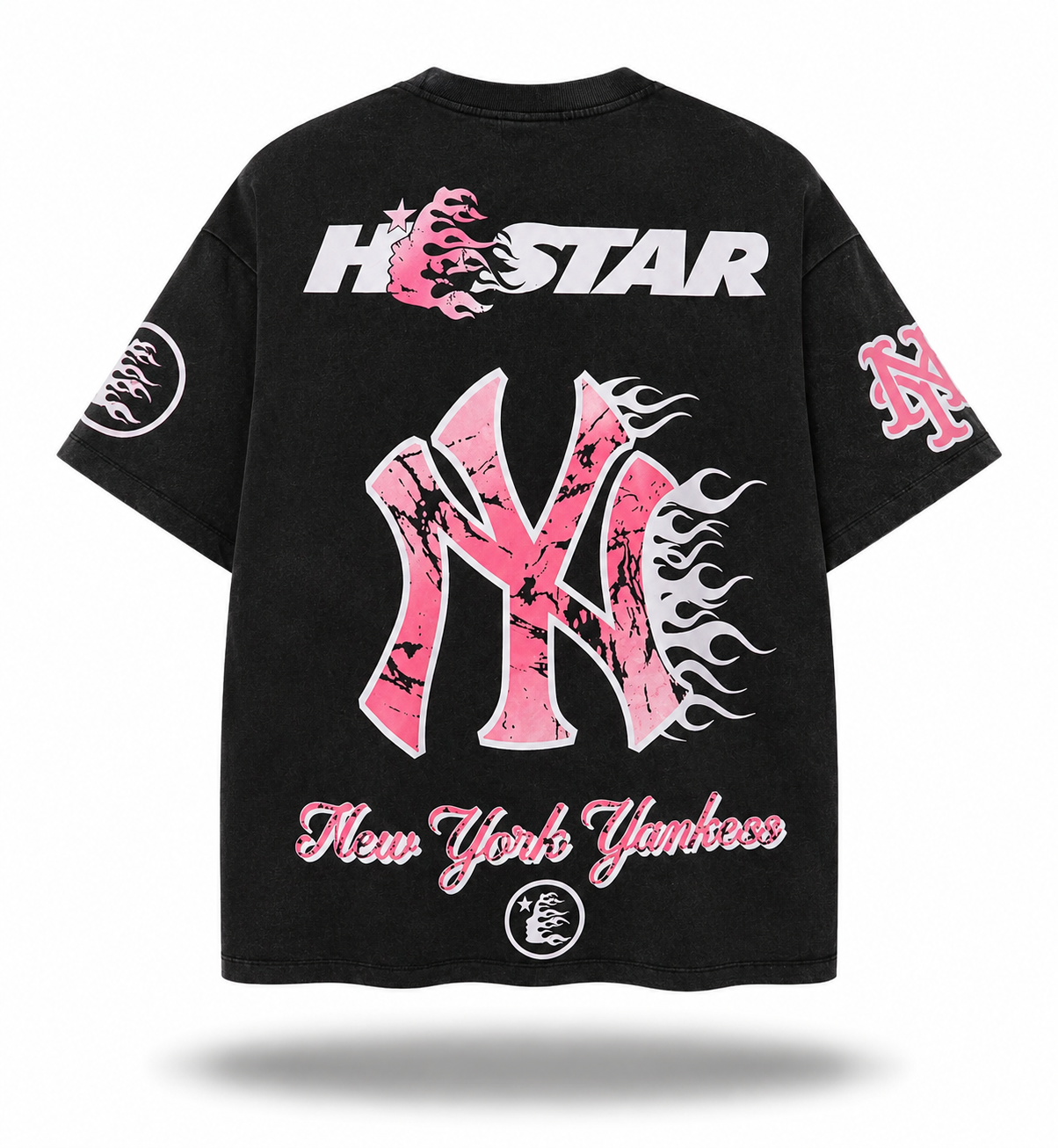 Hellstar Sports No. 99 Tee / Washed Black & Pink