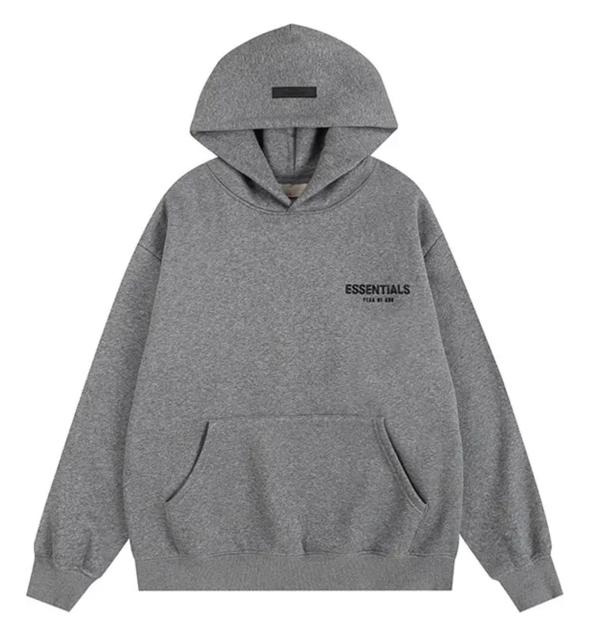 Essentials Hoddie Grey Reflective Logo (Front & Back)
