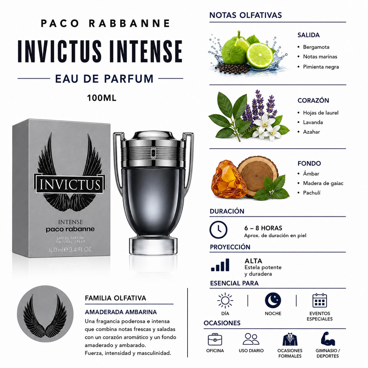 Paco Rabbane Invictus Intense - EAU de Parfum