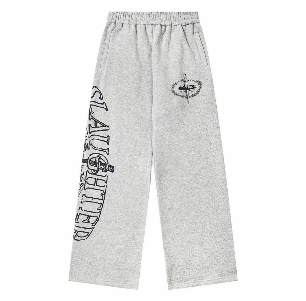Corteiz Slaughter Track Pants – Grey