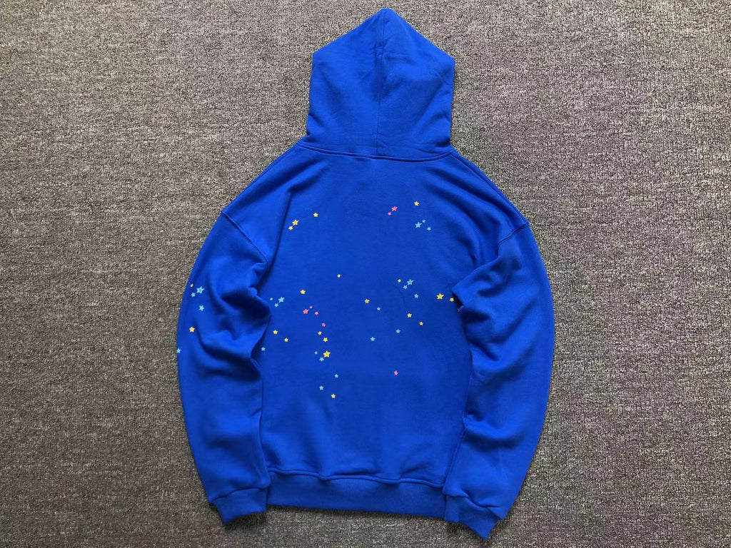 Sp5der Worldwide Web Hoodie Blue