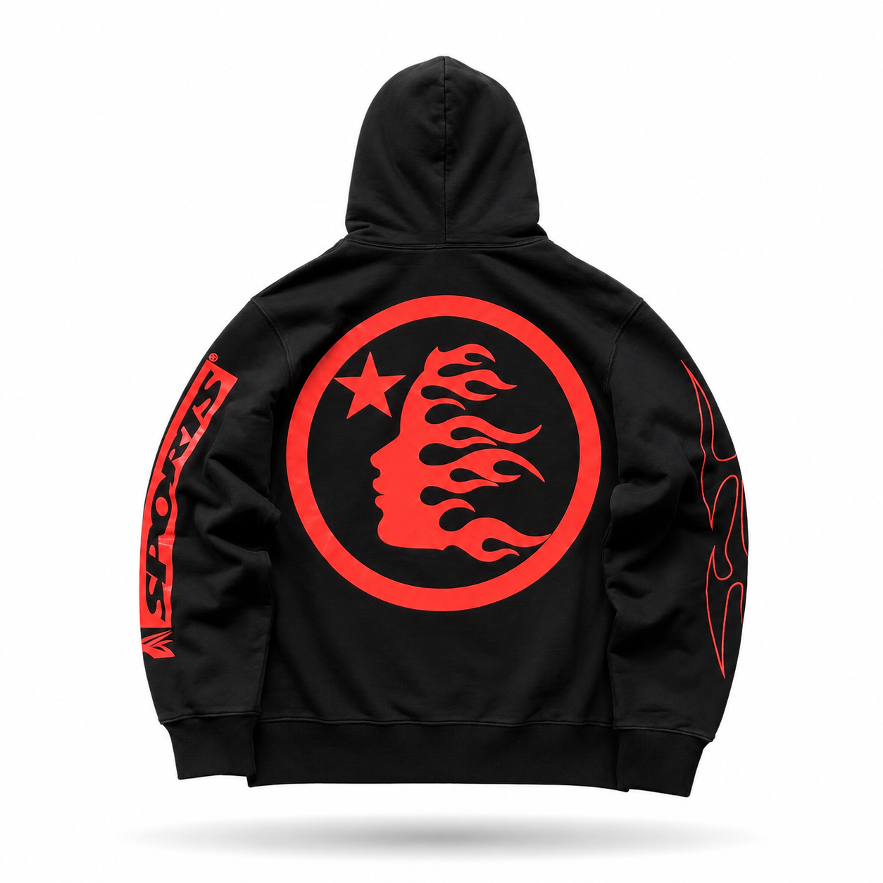 Hellstar Sports Flame Hoodie Black