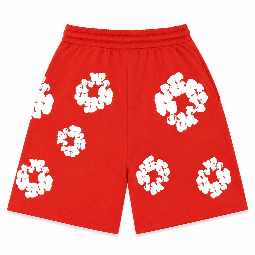 Short Denim Tears Wreath Rojo