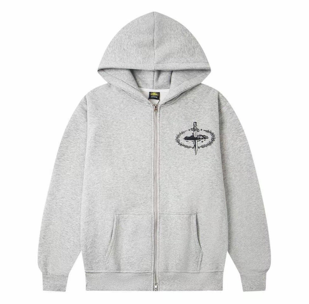 Corteiz Laughteg Gang Zip Hoodie – Grey