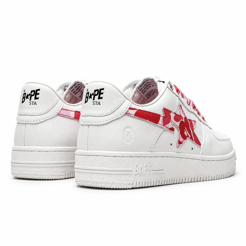 Sneaker BAPE APE STA Low White ABC Camo Pink