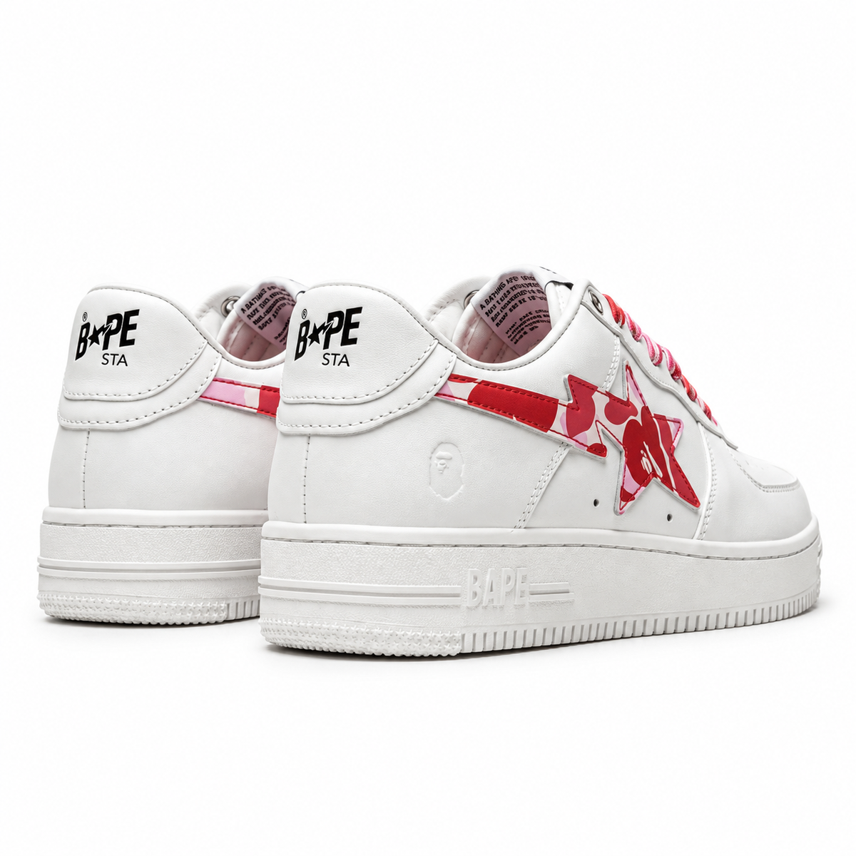 Sneaker BAPE APE STA Low White ABC Camo Pink