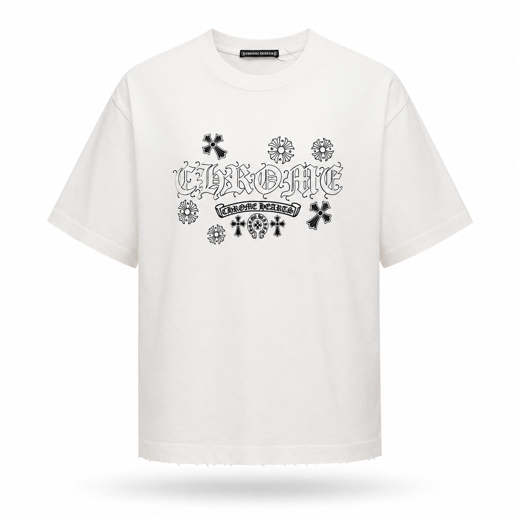 Camiseta Chrome Hearts Arc Banner - Blanca
